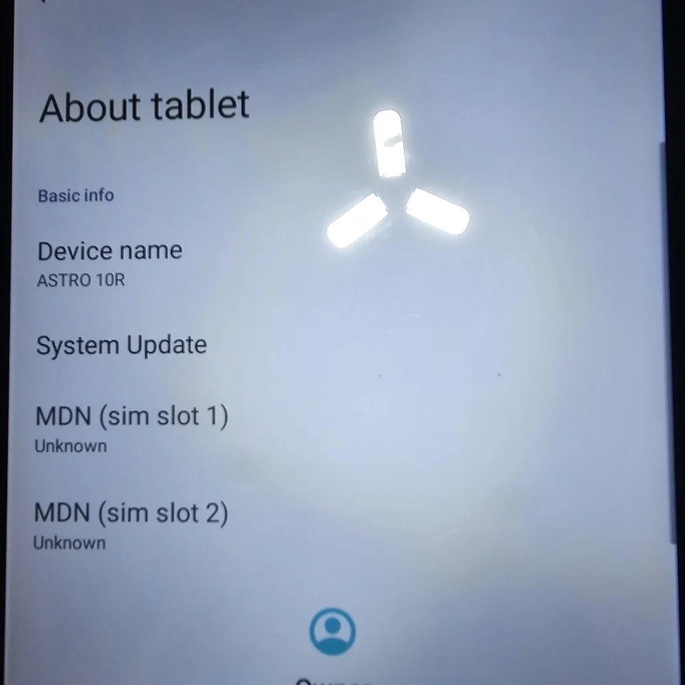 Astr 10R Tablet - White Front Display